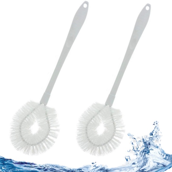 Long Handle Toilet Bowl Scrub Brush 2 Pack 17" Cleaning Brushes Home Cleaning - Picture 2 of 5